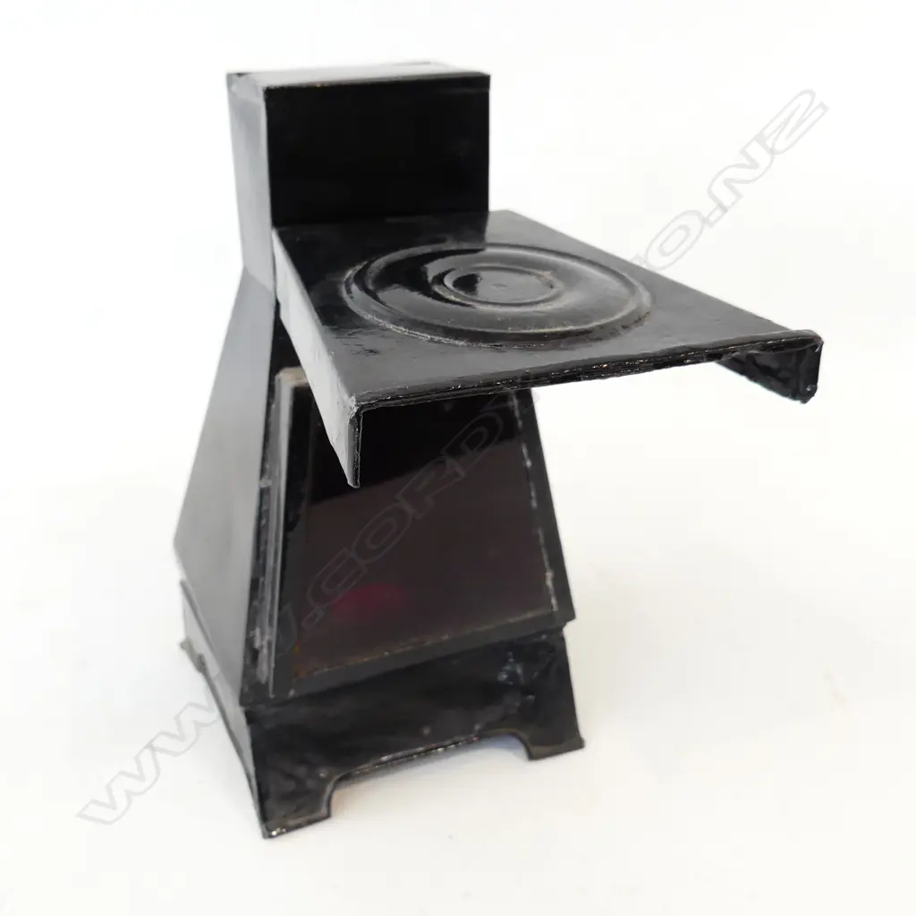 ANTIQUE SIGNAL LAMP WITH TWO GLASS SIGNALS, ONE RED, ONE AMBER H. 240mm Image 1++