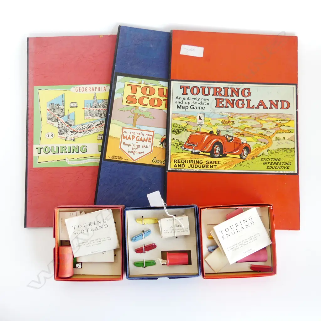 3 VINTAGE TOURING BOARD GAMES; EUROPE, SCOTLAND & ENGLAND Image 1++