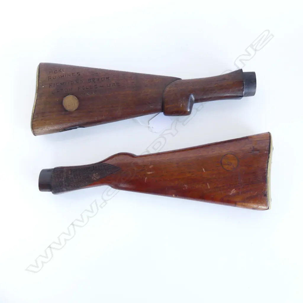 2 WOODEN SHOT GUN ENDS L.350mm Image 1++