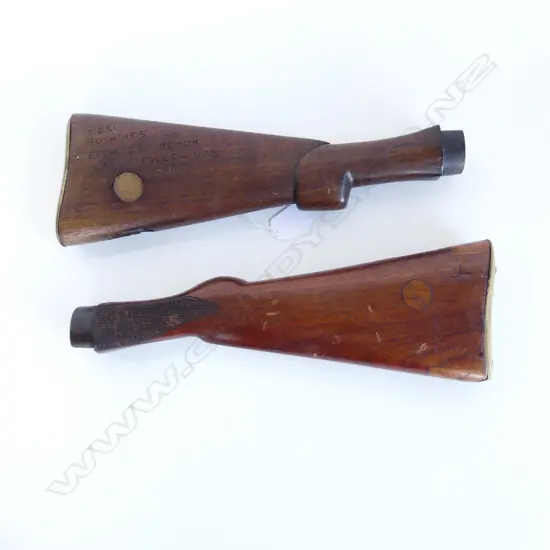 2 WOODEN SHOT GUN ENDS L.350mm
