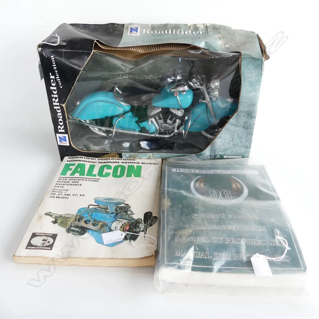HARLEY DAVIDSON OWNERS MANUAL  FALCON MANUAL & BOXED INDIAN MOTORCYCLE MODEL L420MM Image 1++