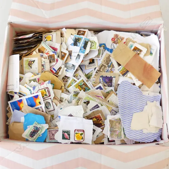 BOX NZ POSTAGE STAMPS, ON PAPER 