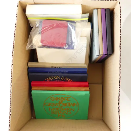 COLLECTION OF PROOF SETS BRITISH COINS + SILVER $1 & US COINS ETC..