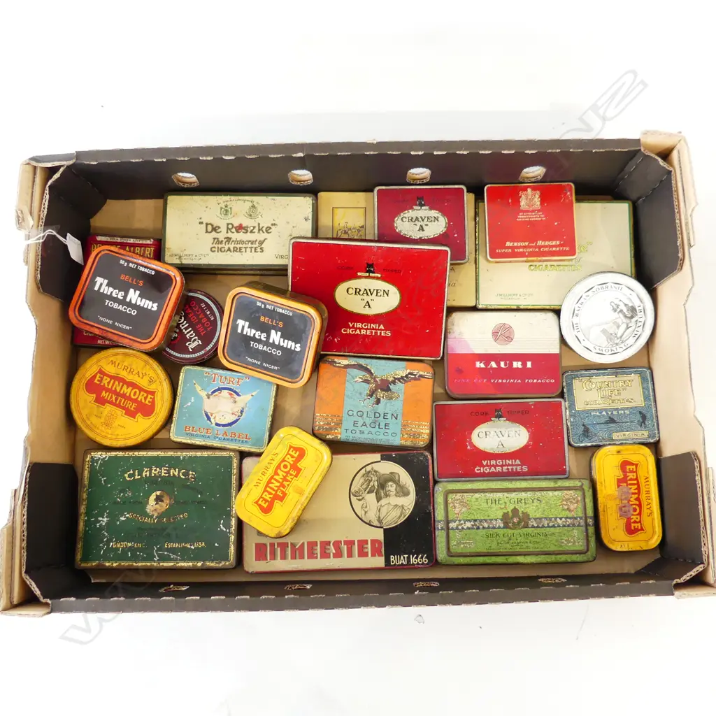 22 VINTAGE TOBACCO TINS Image 1++