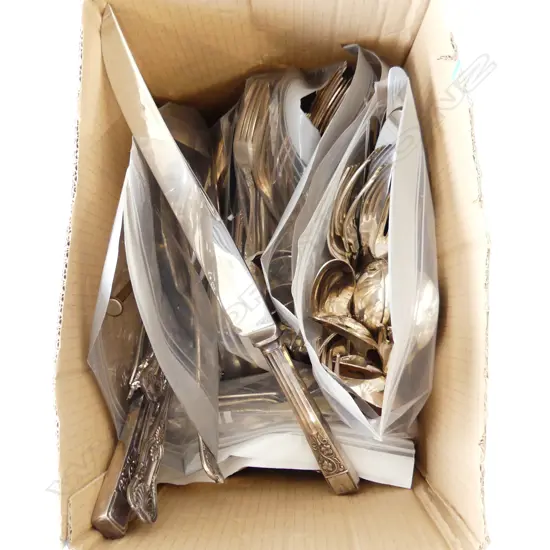 BOX LOT ASST. EP CUTLERY INCL. 2 PART SETS