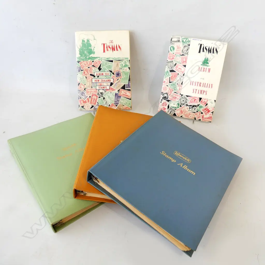 5 STAMP ALBUMS, NZ & WORLD (1960'S) Image 1++
