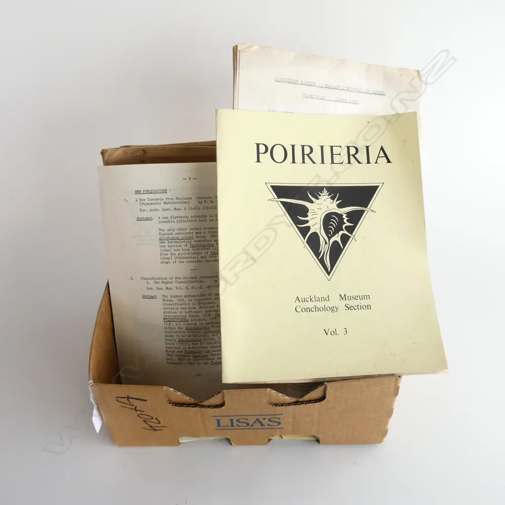 BOX ASST AUCKLAND MUSEUM CONCHOLOGY BOOKLETS  Image 1++