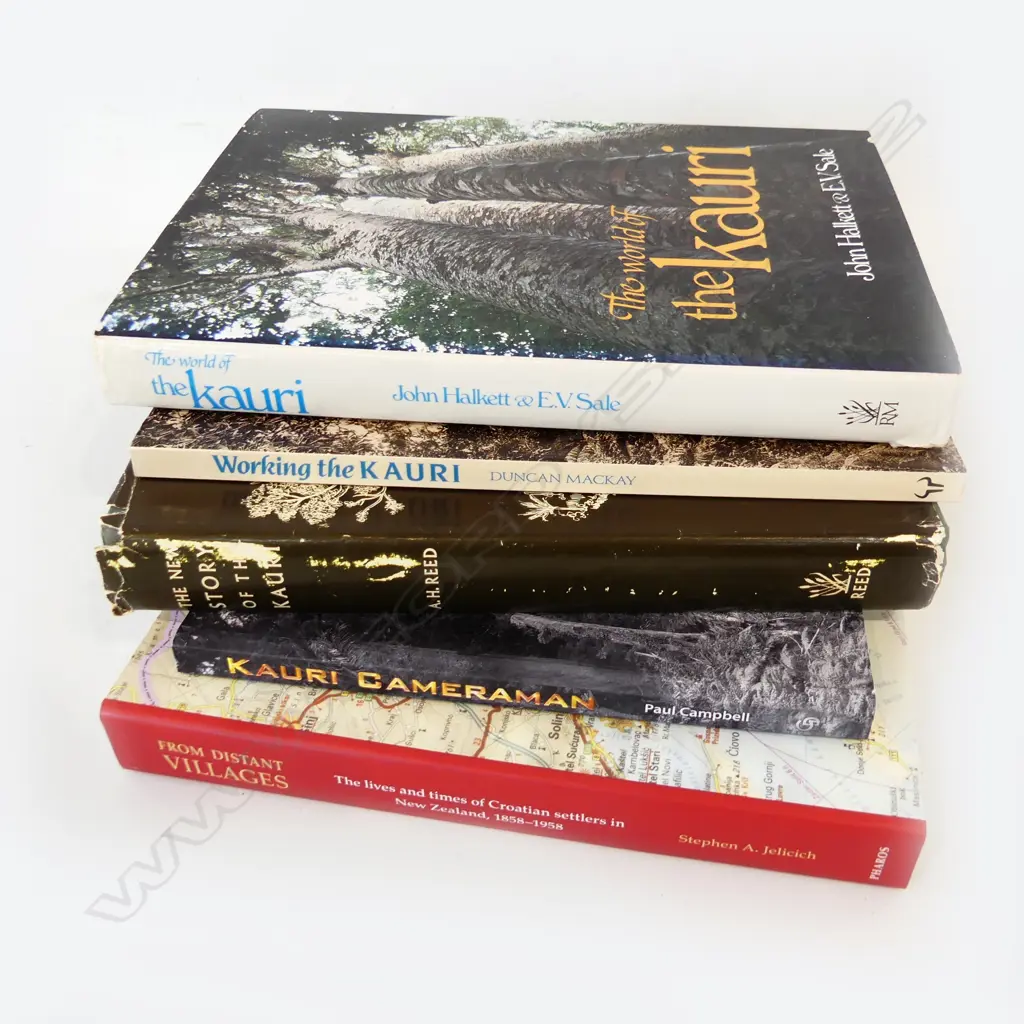 5 BOOKS; 4 ABOUT KAURI TREES + 'FROM DISTANT VILLAGES: LIVES & TIMES OF CROATIAN SETTLERS IN NZ' Image 1++