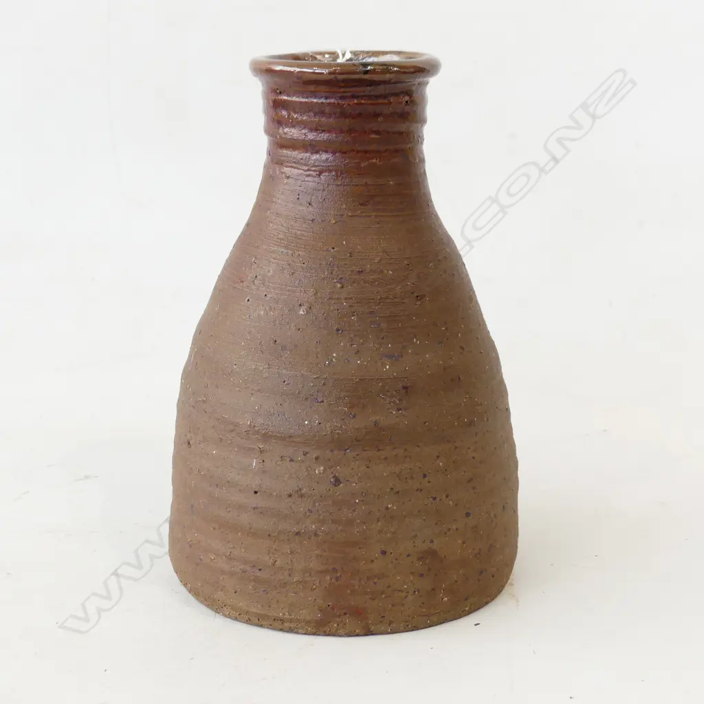 RARE EARLY(pre Driving Creek) BARRY BRICKELL WOODFIRED VASE IMPRESSED MARK H. 218mm Image 1++