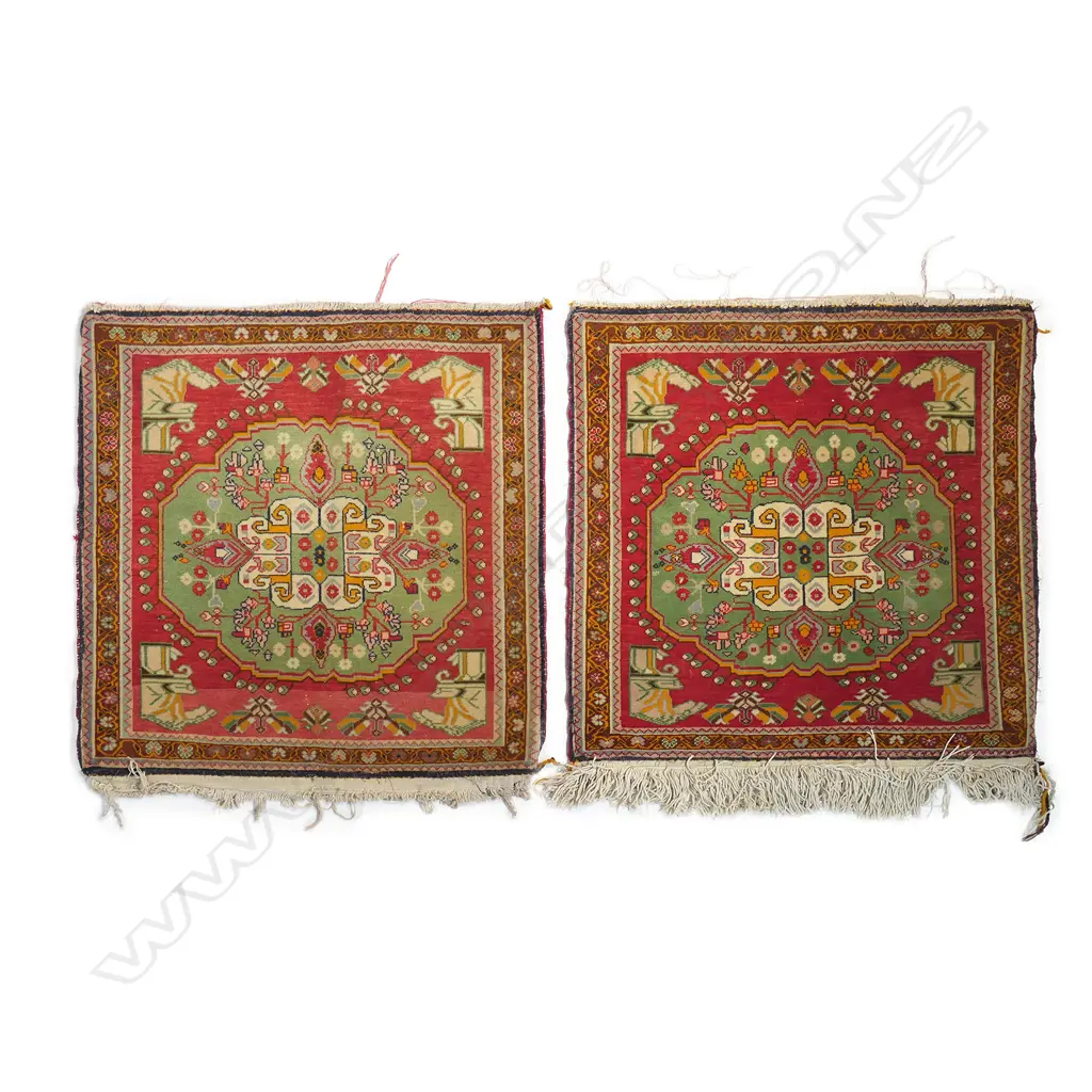 TWO GHASHGHAI CUSHION COVERS, WOOL ON COTTON, 700 x 700mm Image 1++