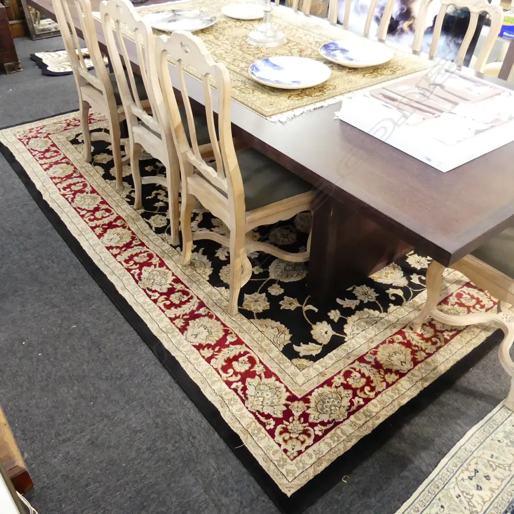 LG MACHINED RUG - BLACK GROUND - 2900x1980mm Image 1++