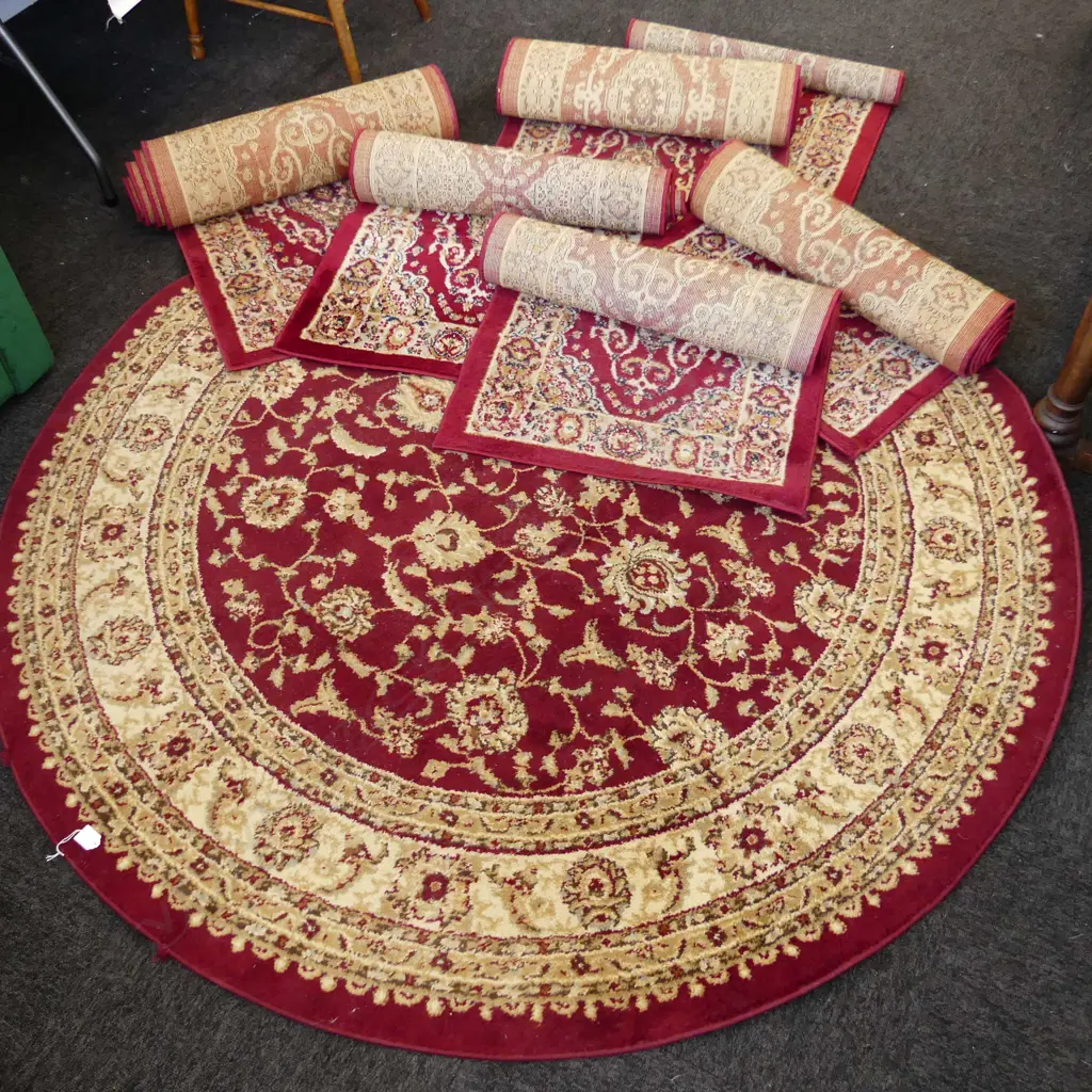 6 MACHINED RUGS + MATCHING CIRCULAR RUG 1820mm dia Image 1++