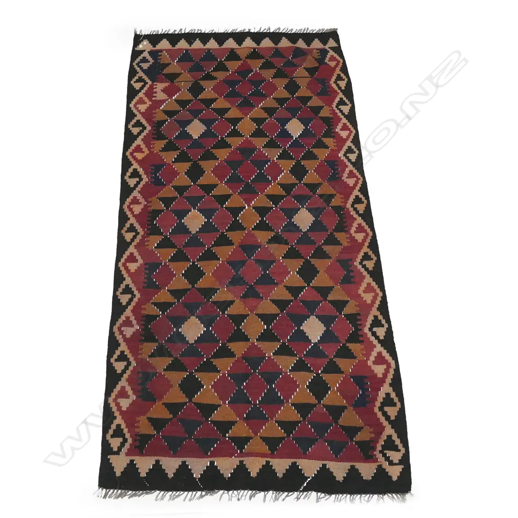 HAND-KNOTTED KILIM CARPET, 2000 x 1000mm Image 1++