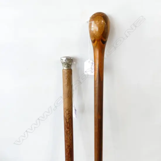 2 WALKING STICKS; SOVEREIGN WARE L.930mm & OTHER