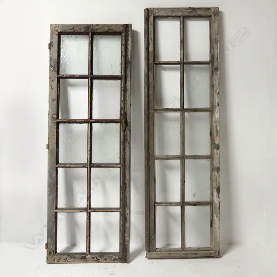 PR GLAZED WOODEN DOORS; 1920x570mm / 1800x620mm SOME GLASS MISSING