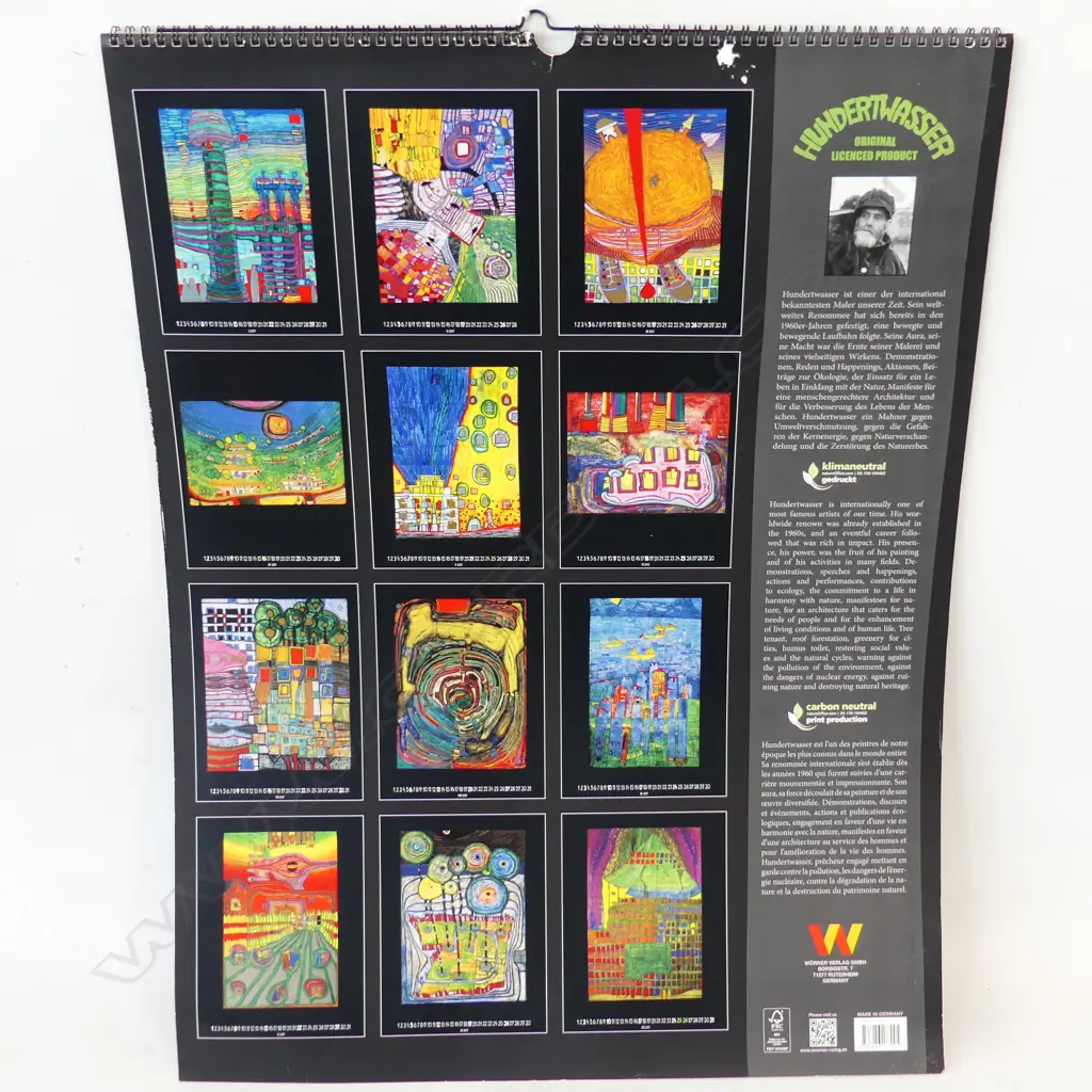 LG 2017 HUNDERTWASSER CALENDAR 650 X 490mm Image 1++