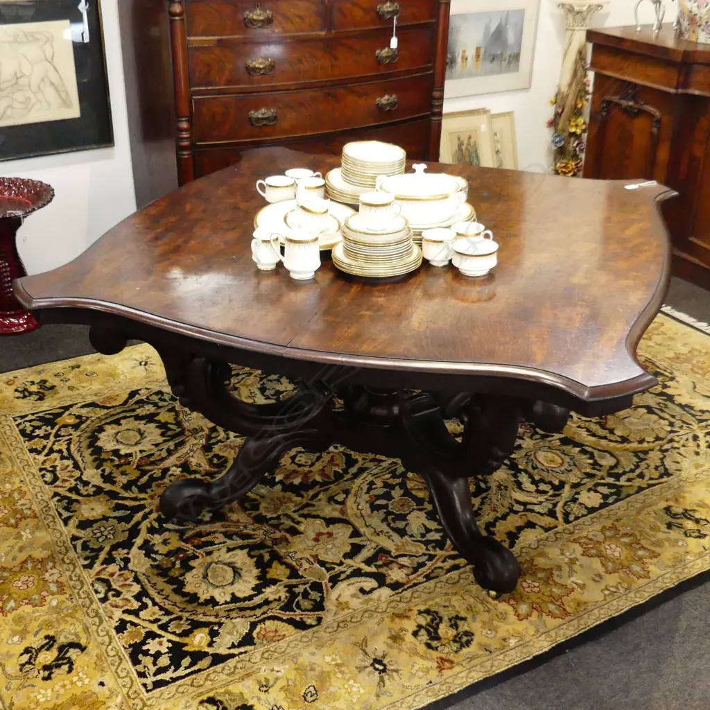 VICTORIAN DINING TABLE - CATHEDRAL BASE 1360x1360x720mm Image 1++