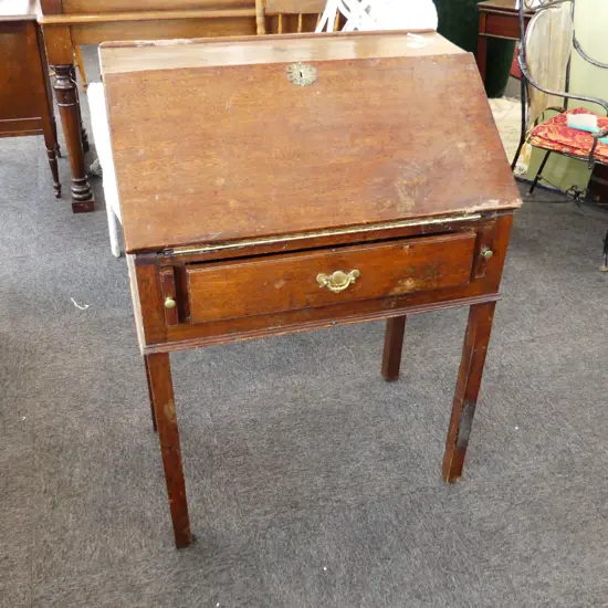ANTIQUE MAHOGANY DROP FRONT DESK 800x500x1060mm