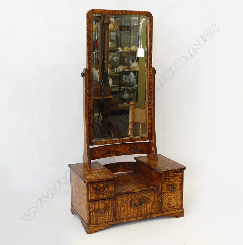 JAPANESE DRESSING CHEST exotic hare wood H.810mm Image 1++