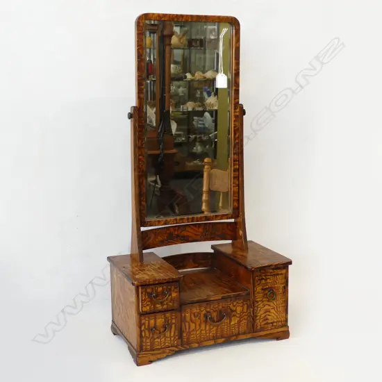 JAPANESE DRESSING CHEST exotic hare wood H.810mm