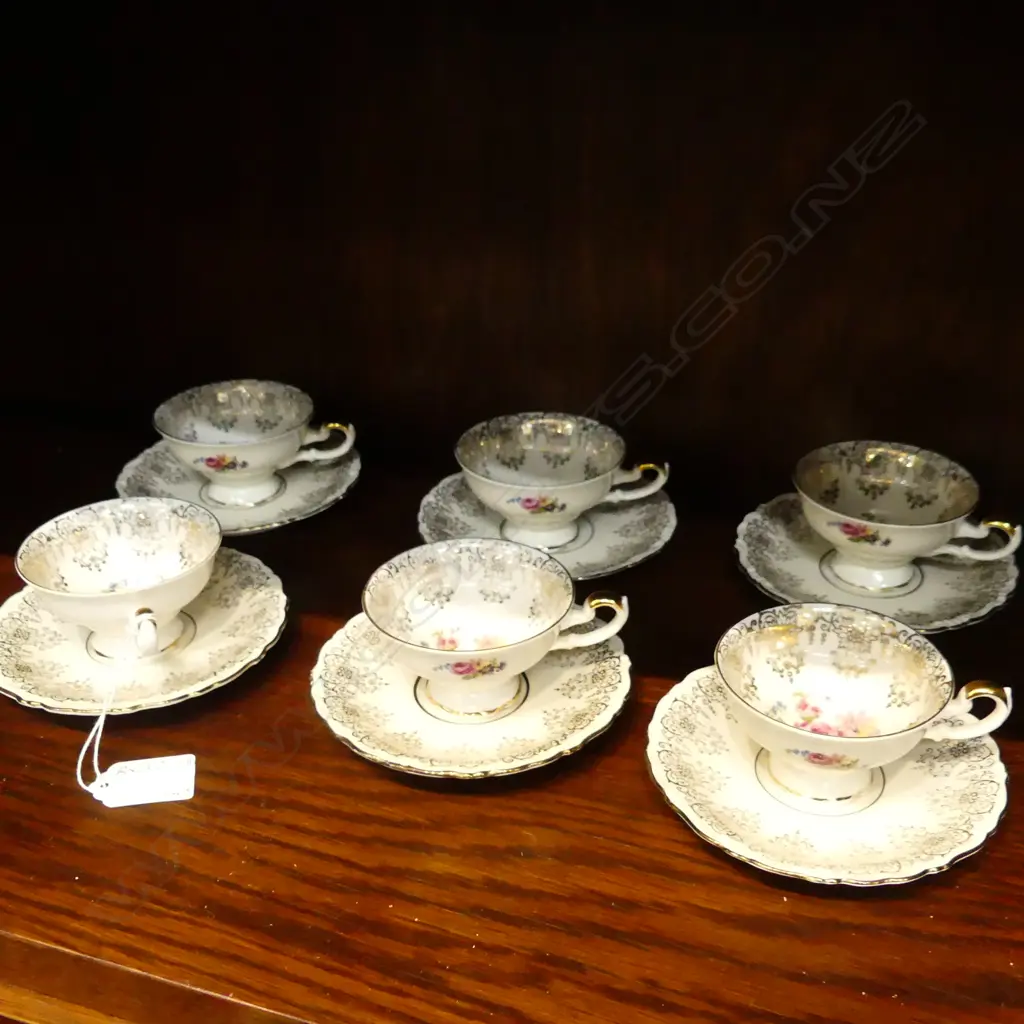 SET 6 GERMAN CHINA CUPS AND SAUCERS Image 1++