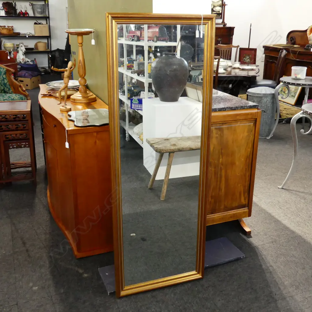 FULL LENGTH WOOD FRAMED MIRROR 540 X 1500mm Image 1++