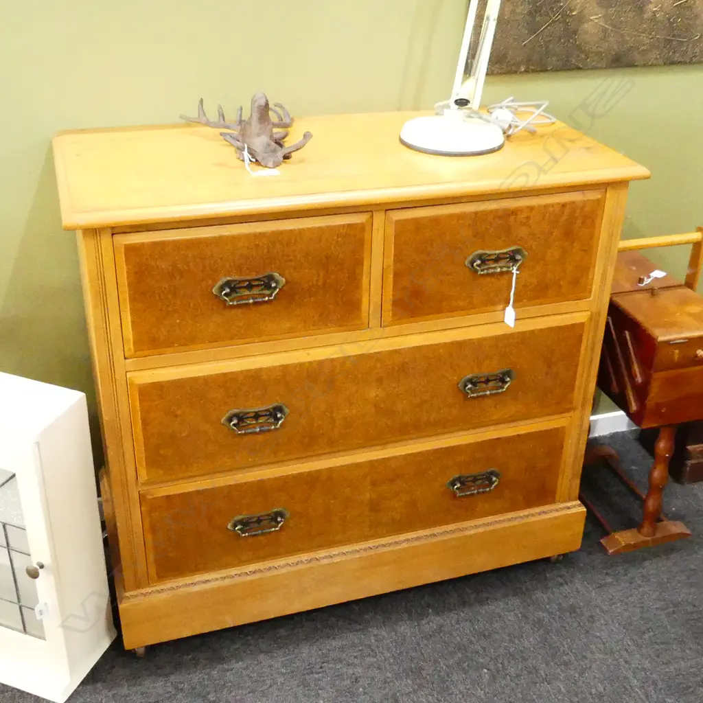 EARLY 20thC CHEST OF DRAWERS (1 CASTOR BROKEN REQ. ATTENTION) 990x450x900mm Image 1++