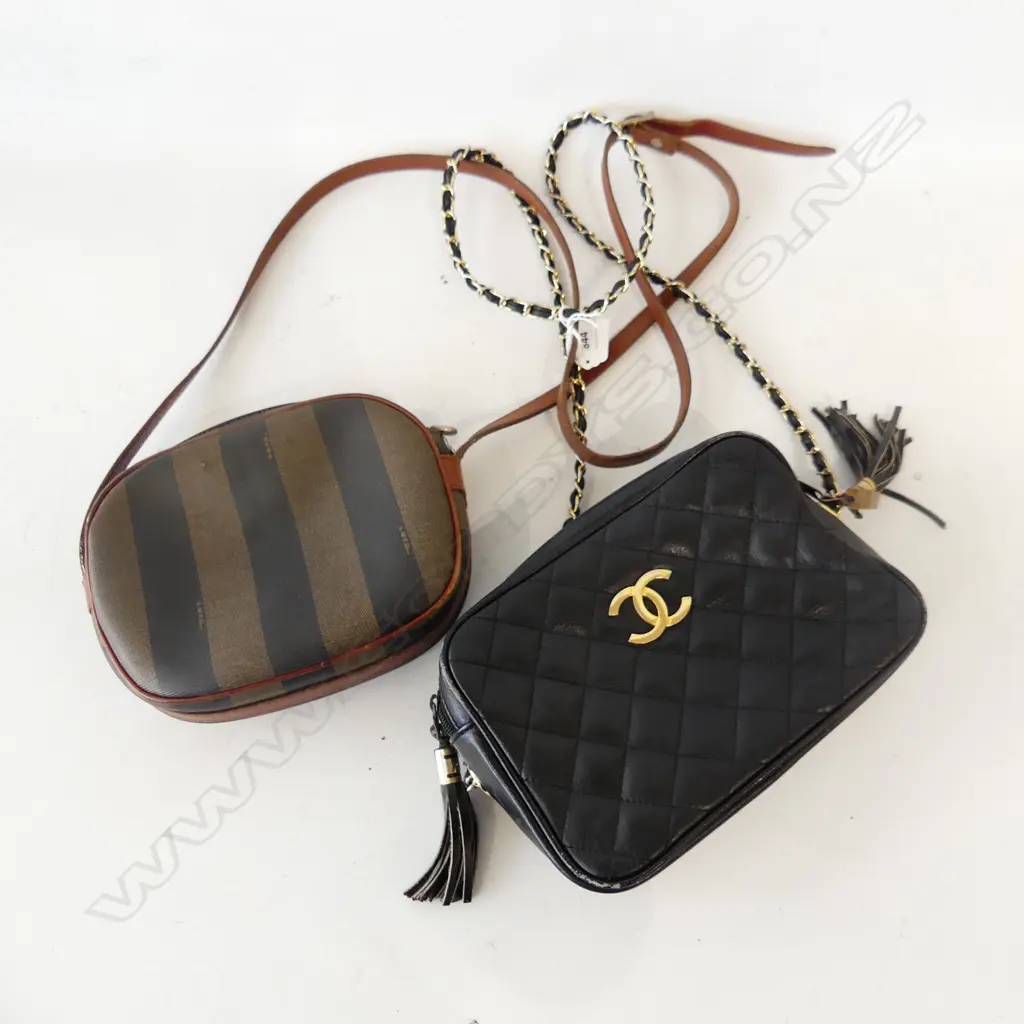 2 VINTAGE BAGS; FAUXCHANNEL & FENDI Image 1++