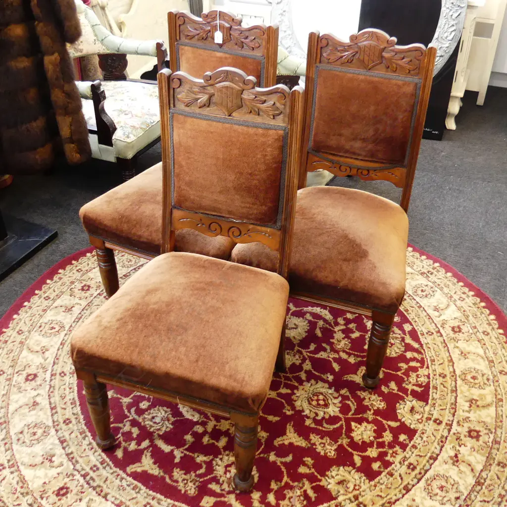3 EDWARDIAN DINING CHAIRS Image 1++