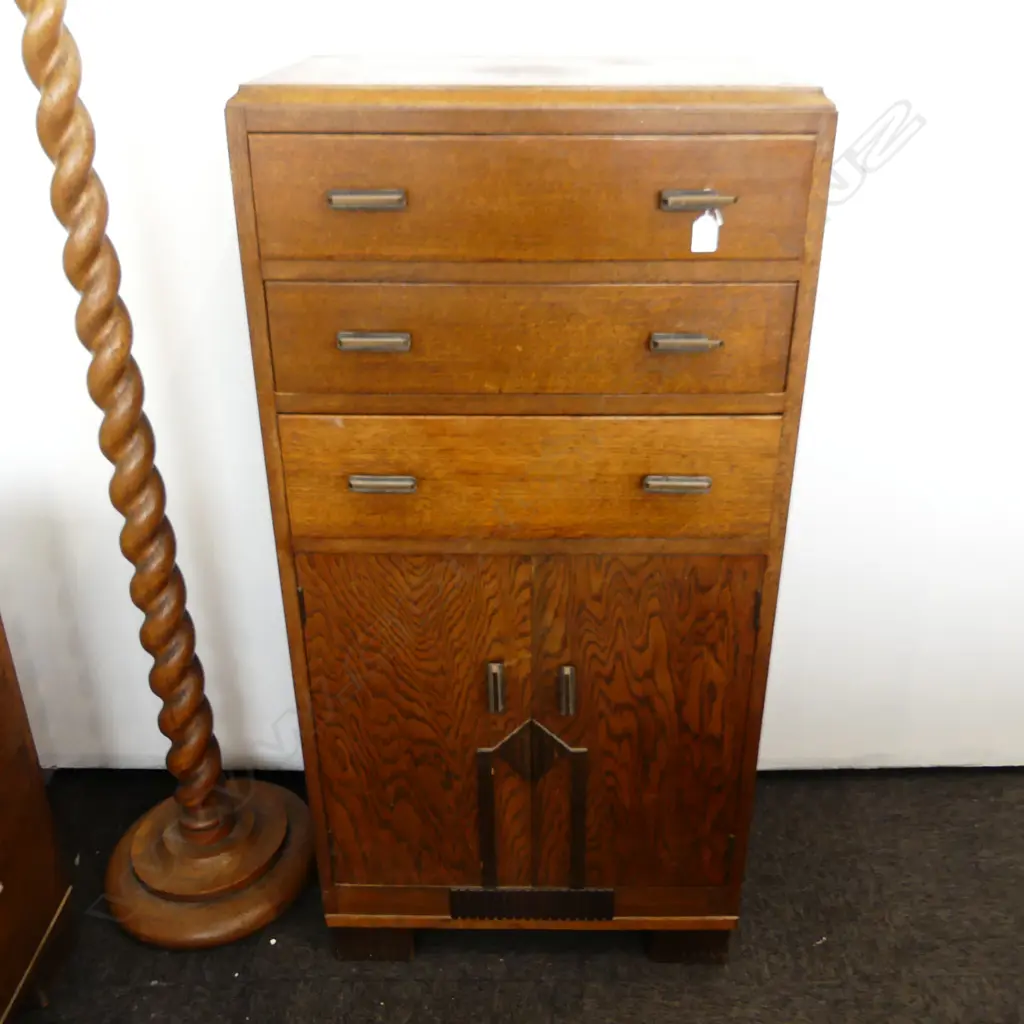 DECO OAK TALLBOY - BORER 610x400x1260mm Image 1++