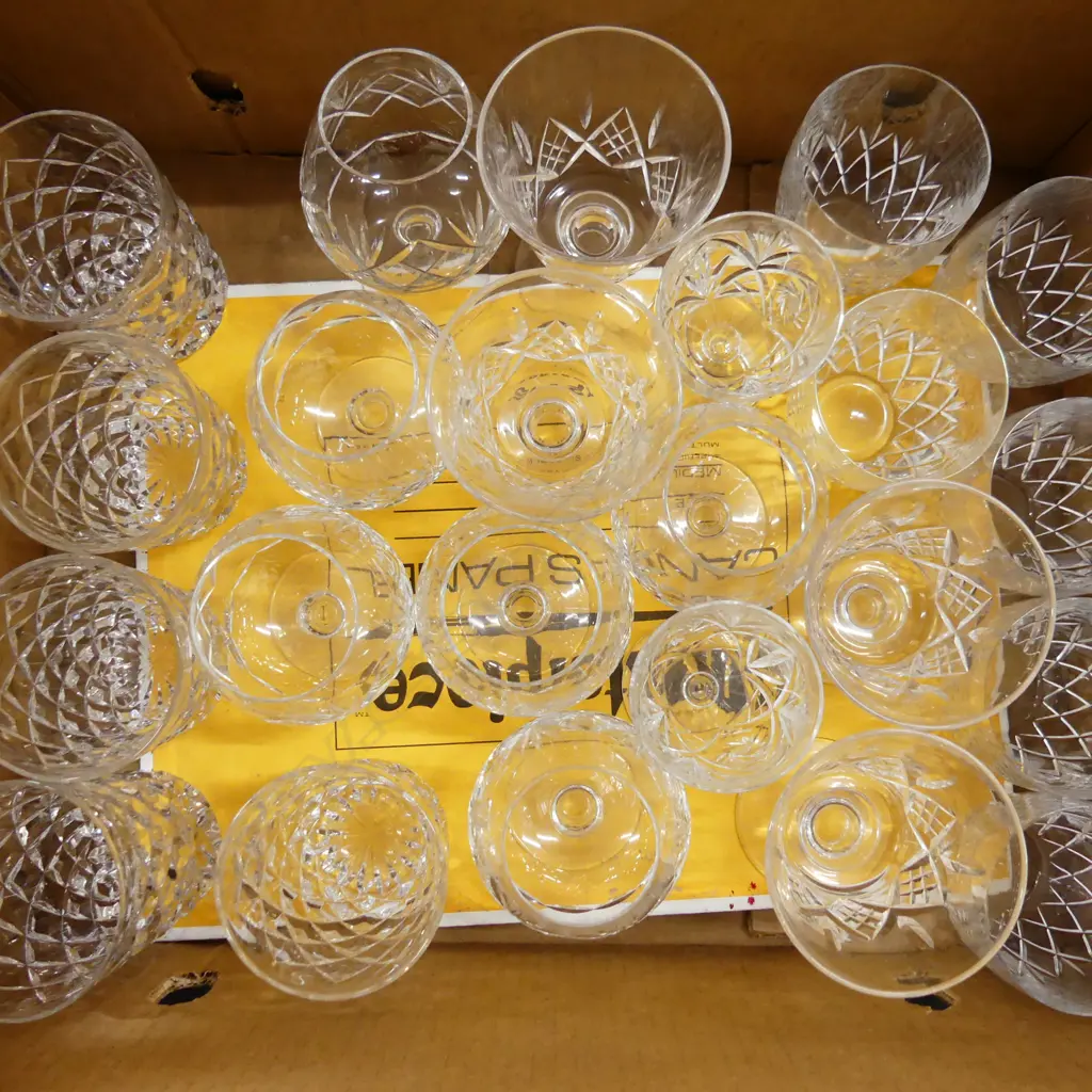 BOX LOT QUALITY CRYSTAL DRINKING GLASSES Image 1++