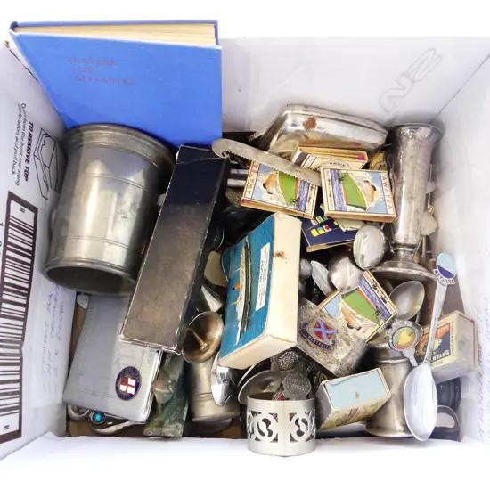 BOX LOT ASST. SHIPPING MEMORABILIA & COLLECTABLES