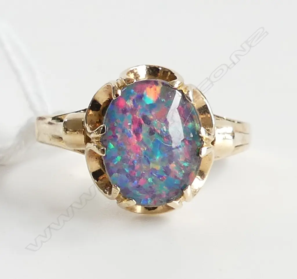 9CT OPAL RING 2.9 GRAMS  SIZE O Image 1++
