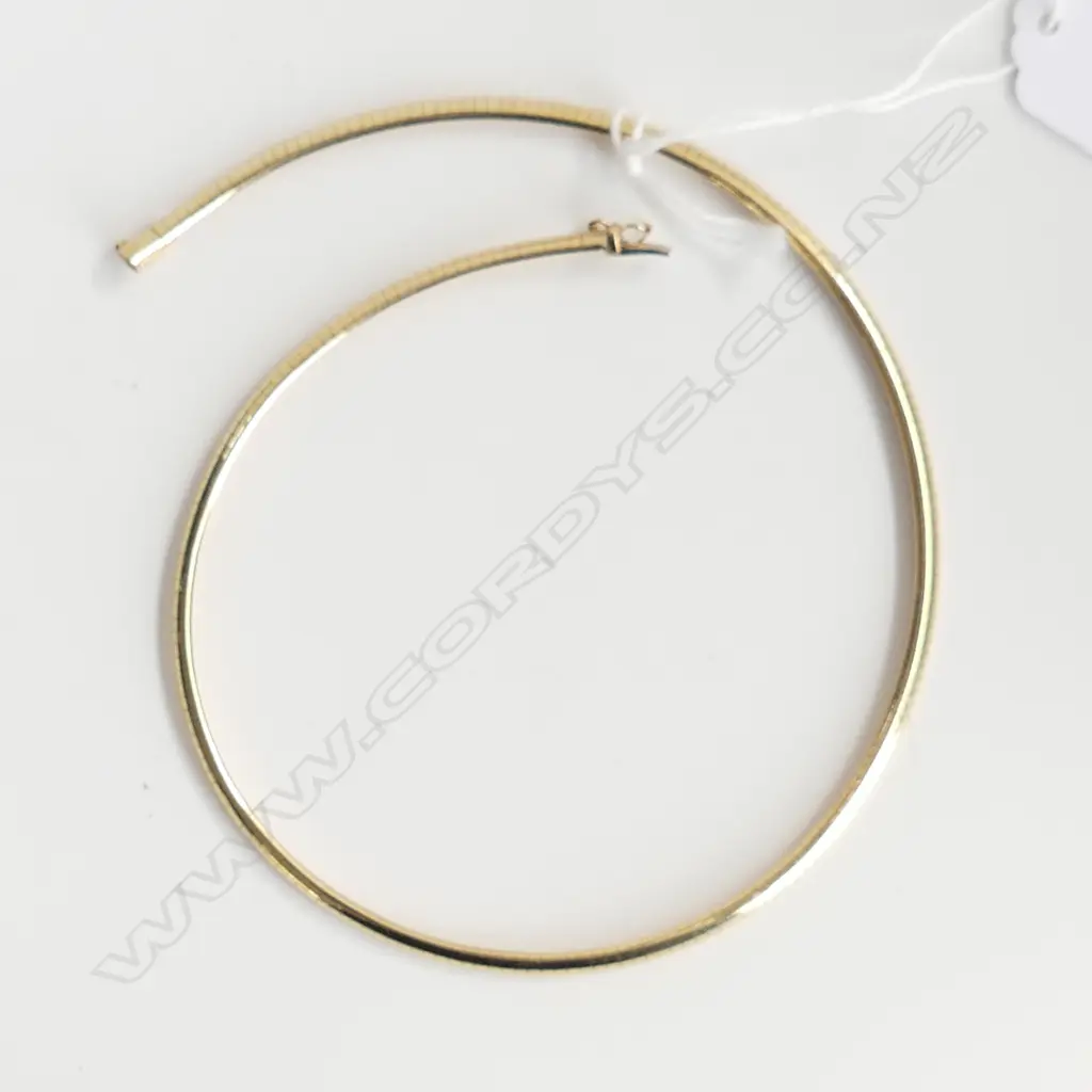 14CT GOLD MODERNIST CHOKER smooth snake link 26.3gms Image 1++