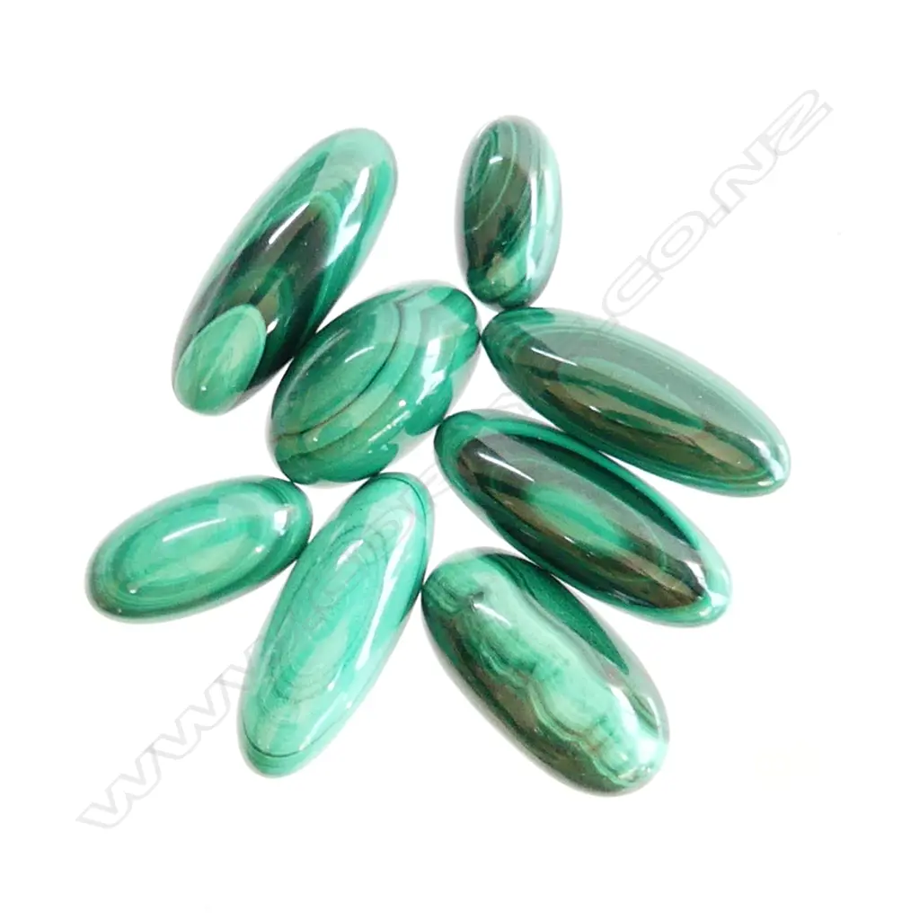 BAG 8 MIXED OVAL MALACHITE Image 1++