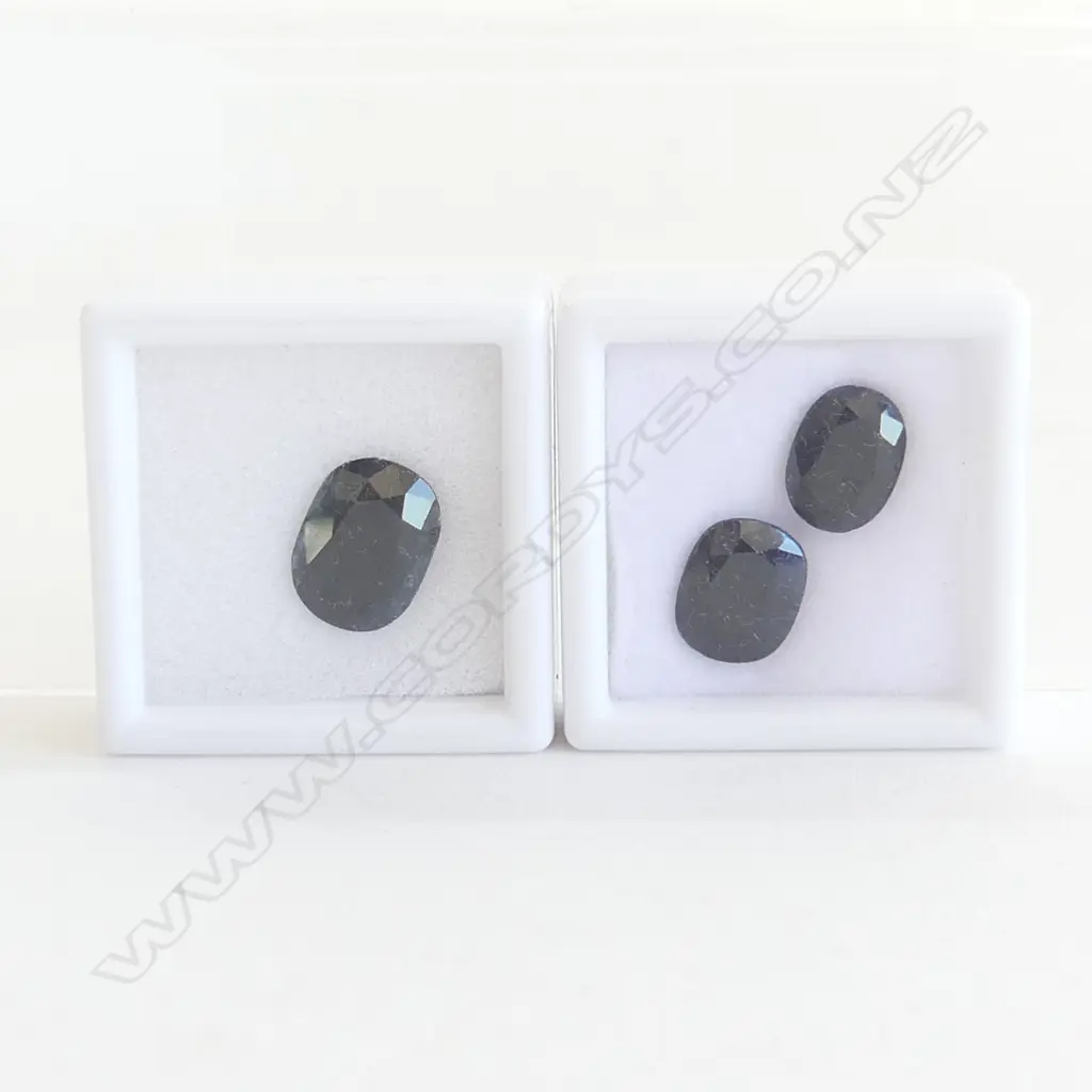 3 DEEP BLUE SAPPHIRES, 1 X 4.3CT & 2 X 6.4CT Image 1++
