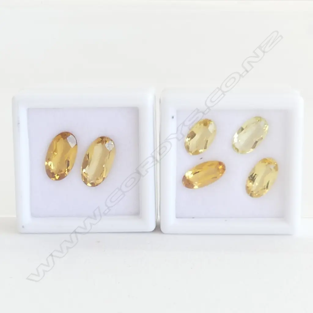 2 BOXES OVAL CITRINE 2 X 2.93CT & 4 X 3.74CT  Image 1++