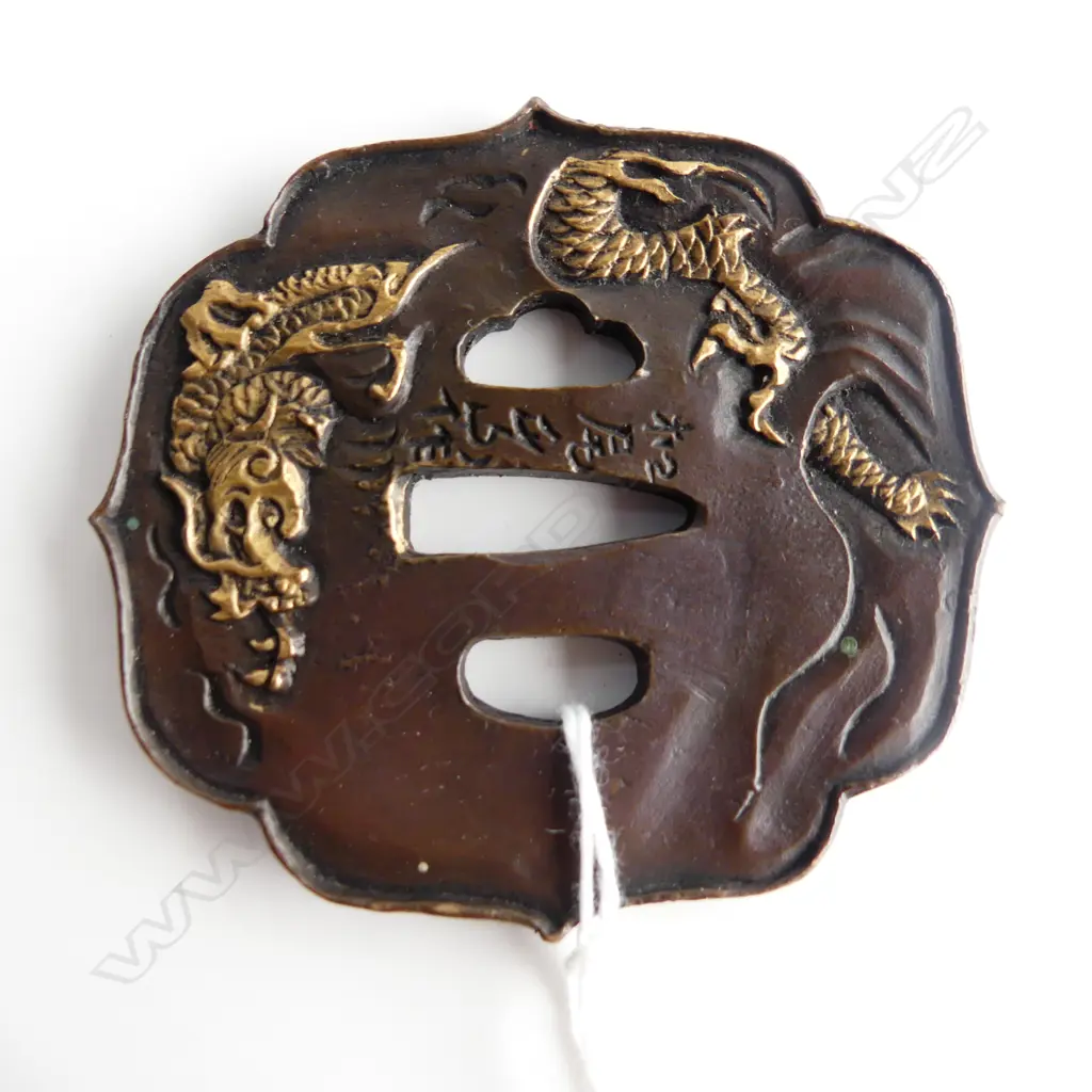 JAPANESE BRONZE TSUBA 65x70mm Image 1++