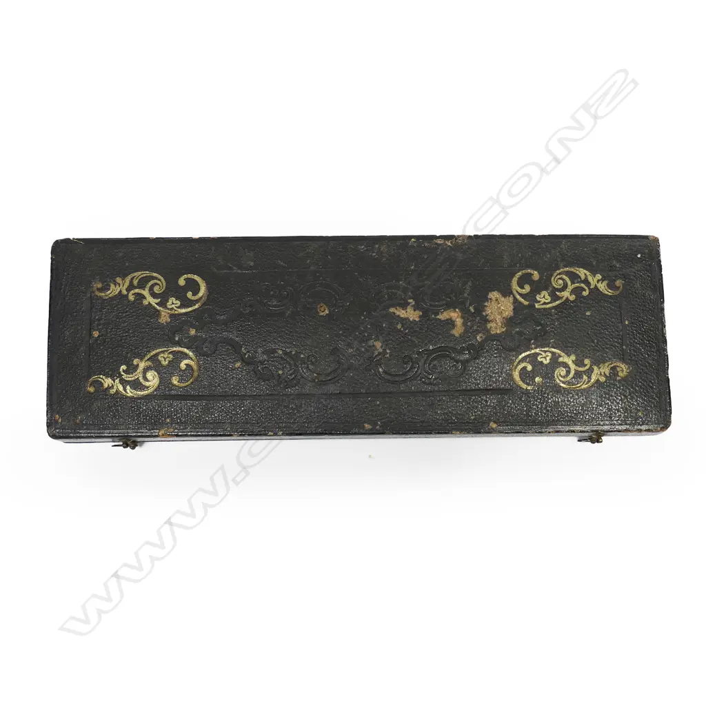 A 19thC French enamel and gilded brass writing set, Image 1++