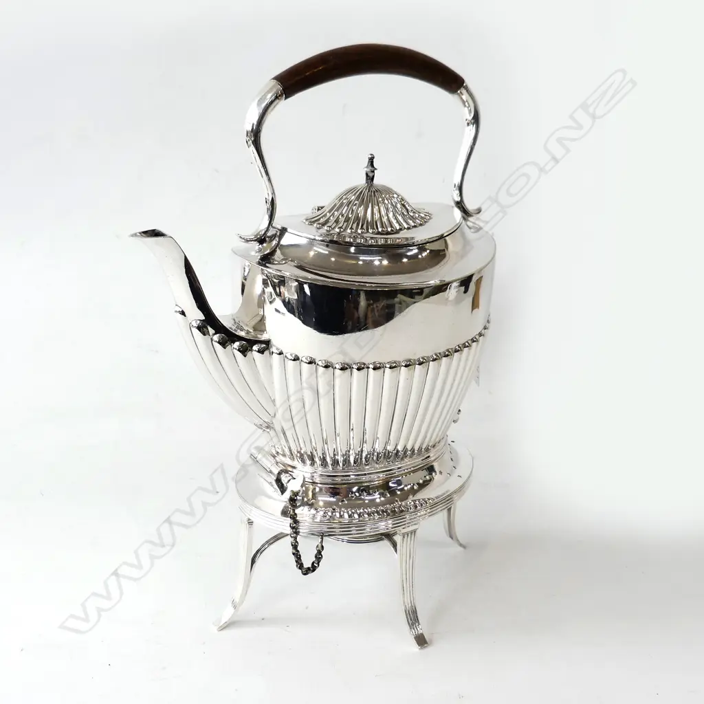 SILVER PLATE SPIRIT KETTLE H.320mm Image 1++