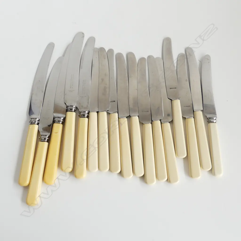 17 ASST CELLULOID HANDLE KNIVES, 2 SIZES; 12 X SM & 5 X LG Image 1++
