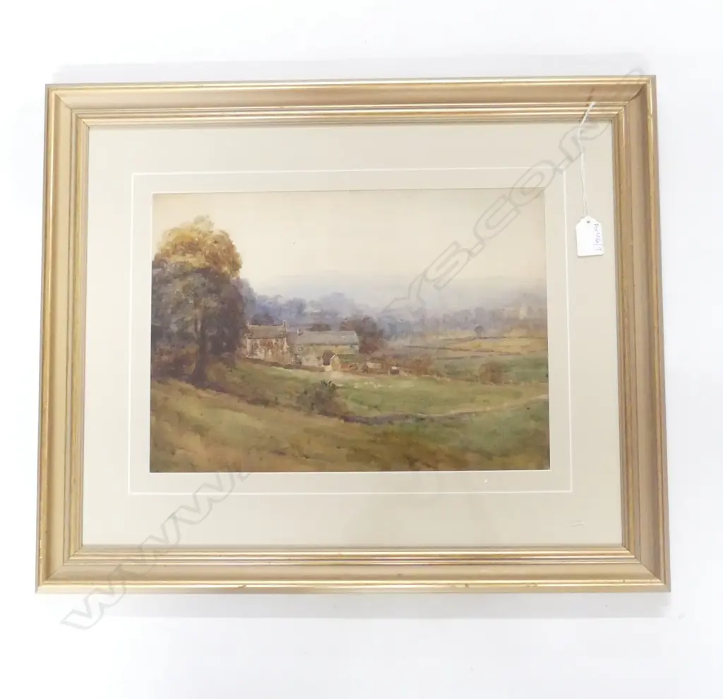 EDWIN RIBY 'BELLS FARM, SKIPTON ROAD, UTLEY' W/C 260x370mm Image 1++