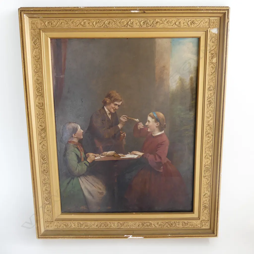 VICTORIAN OLEOGRAPH - GILT FRAME 480x380mm Image 1++