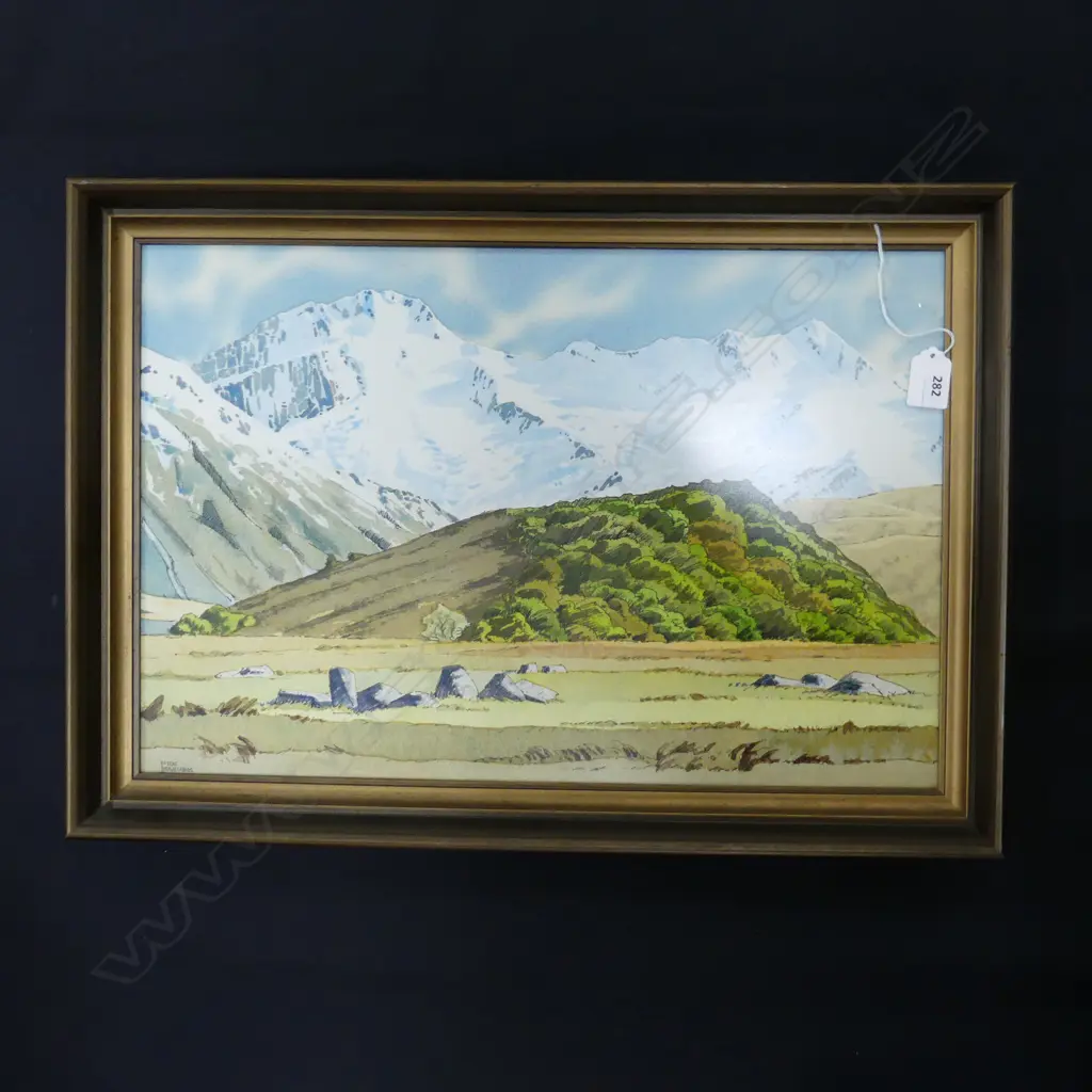 JOHN MAGURK, MOUNTAIN LANDSCAPE, W/C 330x495mm Image 1++