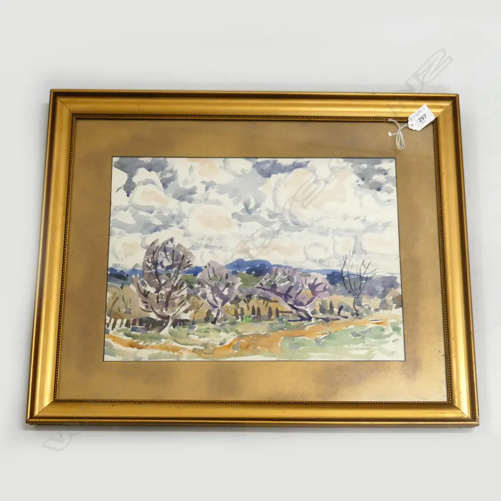 GEOFF FAIRBURN, AUTUMN IN THE WAIKATO, W/C 280x380mm Image 1++