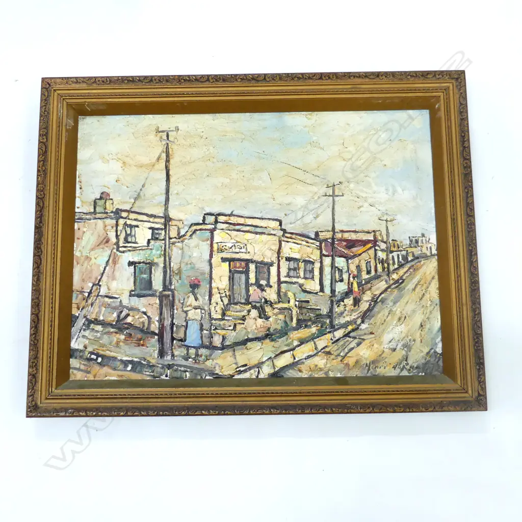 HENRY DU RAND 'DISTRICT SIX, CAPE TOWN' OIL ON CANVAS '72 450x600mm Image 1++