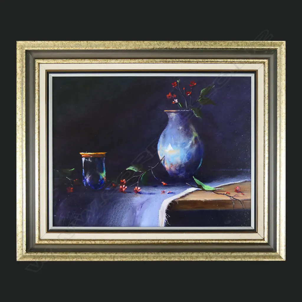 ROY SEFTON (NZ b.1938) STILL LIFE OIL ON BOARD 290x390mm Image 1++