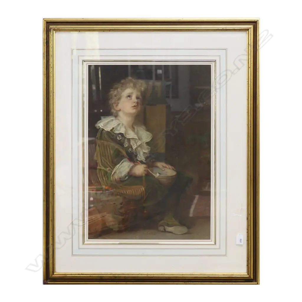 LG FRAMED PEARS PRINT 'BUBBLES', 900 X 750mm Image 1++