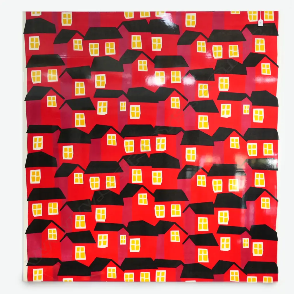 AINO-MAIJA METSOLA 2006 'Cottage' ARTWORK for the design house MARIMEKKO of FINLAND 1465x 1370mm Image 1++