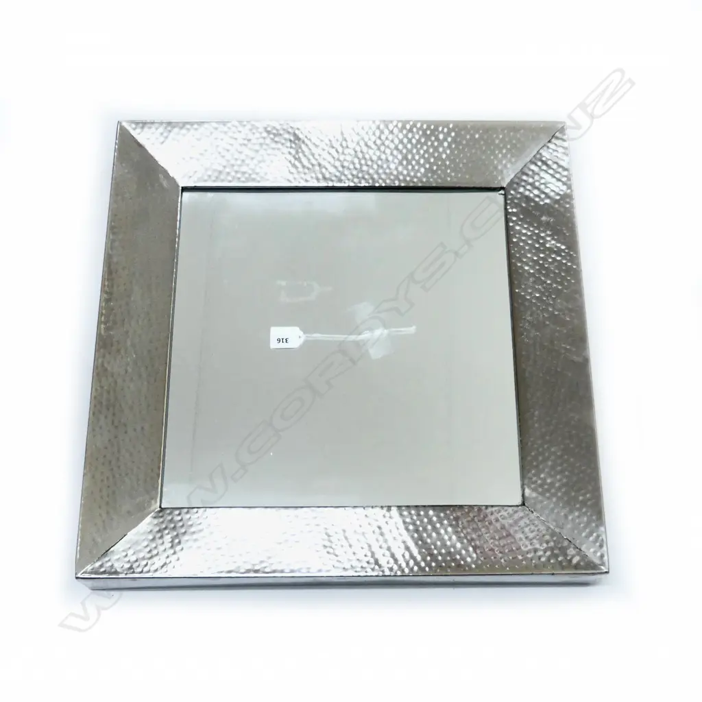 SILVER METAL FRAMED MIRROR 515x515mm Image 1++